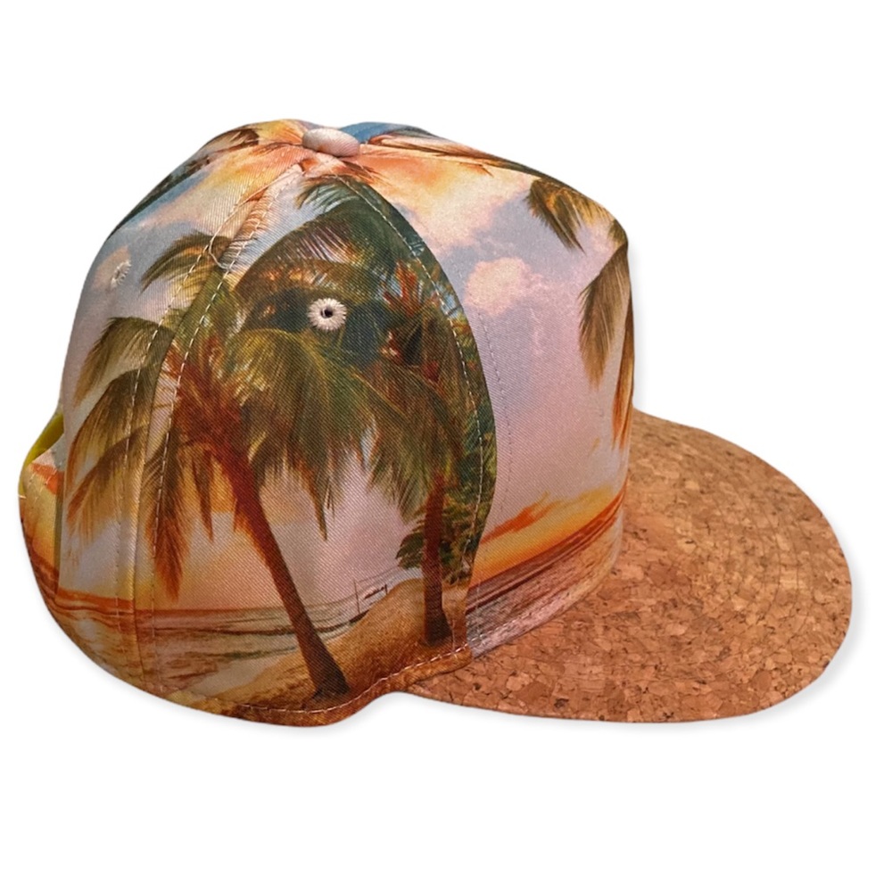 LIKE NEW Tropical Flatbrim Cork Hat